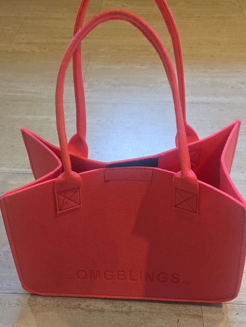 Omgblings Pink Felt Tote Bag